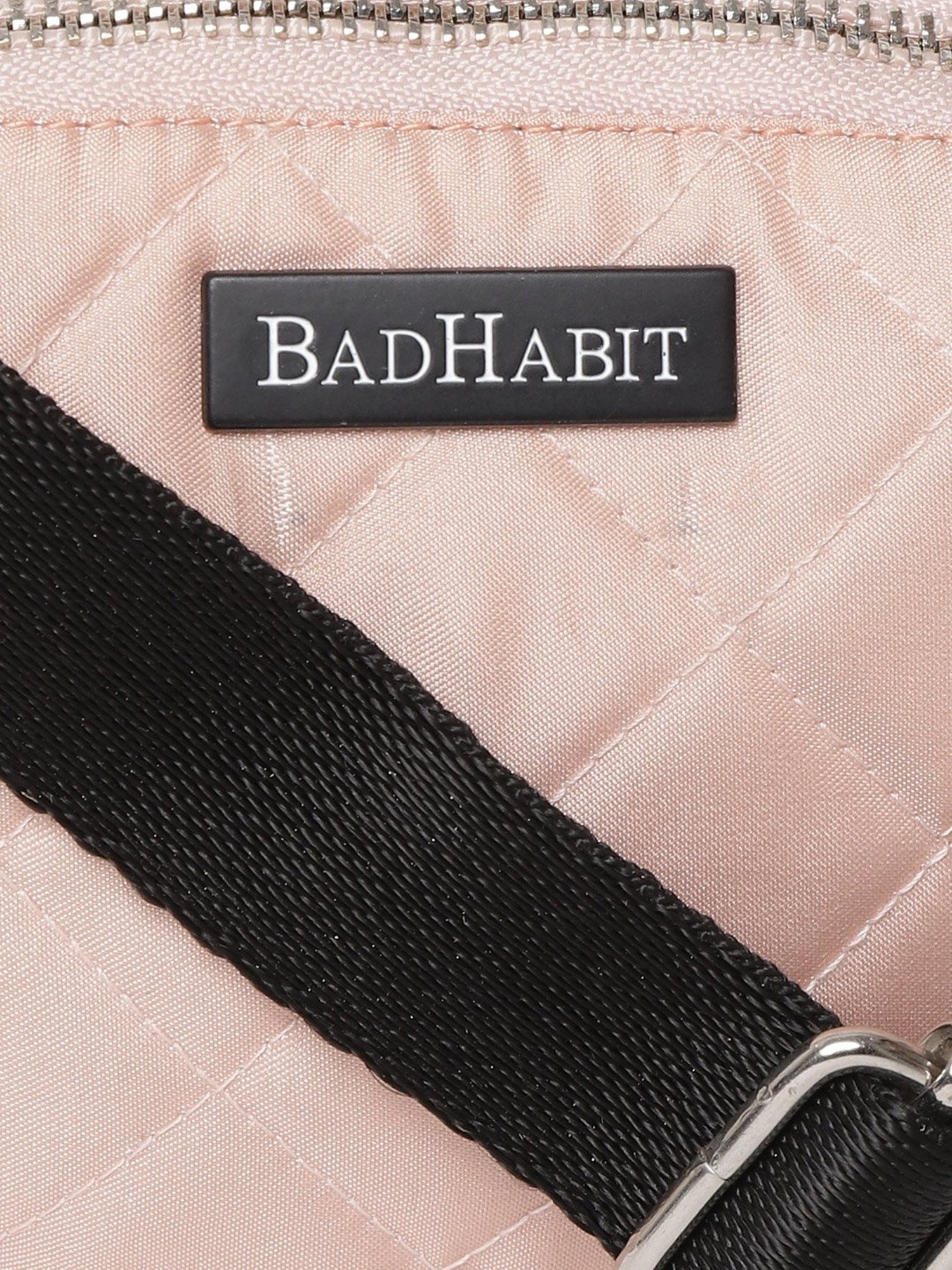 Bad Habit Powder Pink Quilted Waist Pouch