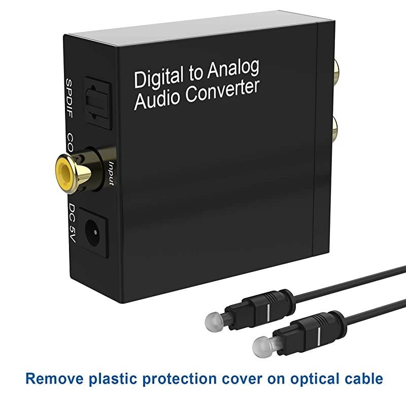 Digital to Analog Audio Converter DAC Digital SPDIF Coaxial Optical Convert to LR RCA Toslink Optical to 35mm Jack Audio Adapter for PS4 HD DVD Home Cinema Systems