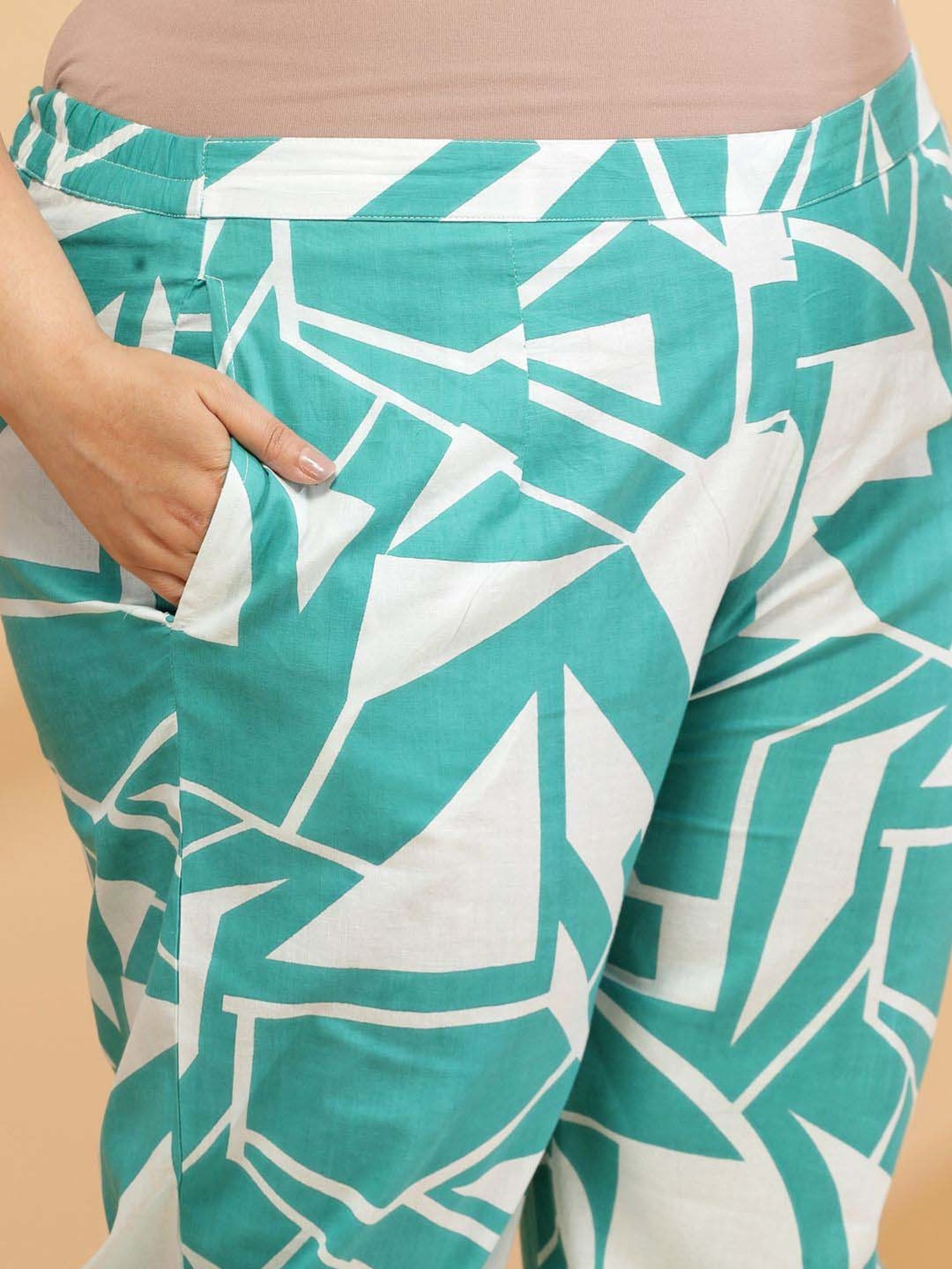 Sringam Blue Cotton Printed Co-Ord Sets