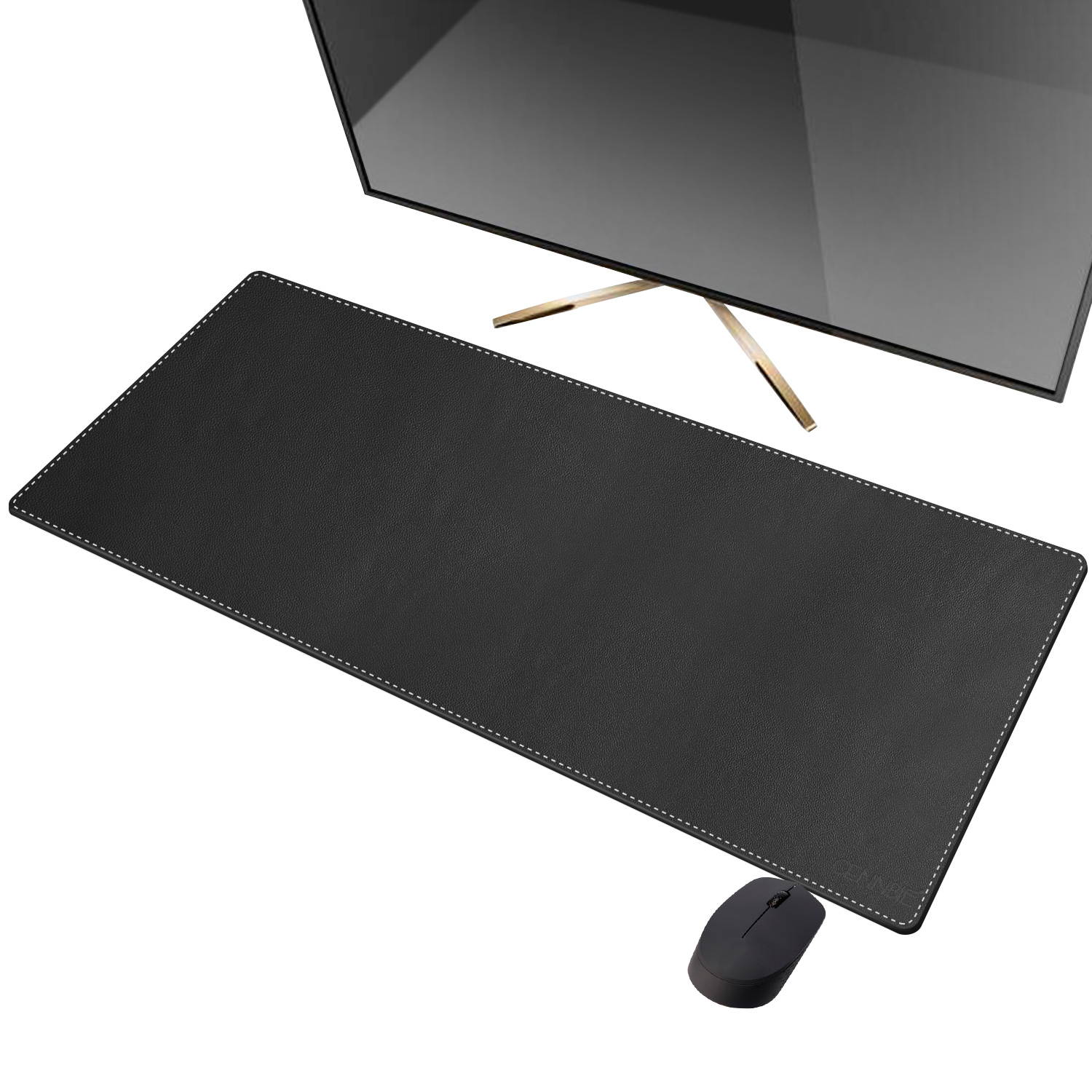 CENNBIE Extended Leather Gaming Mouse Pad/Mat, 90x40cm Large Office Writing Desk Computer Leather Mat Mousepad,Waterproof 35.5"x15.5"(Black)