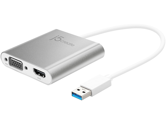 j5create USB 3.0 to Dual VGA HDMI Multi-Monitor Adapter