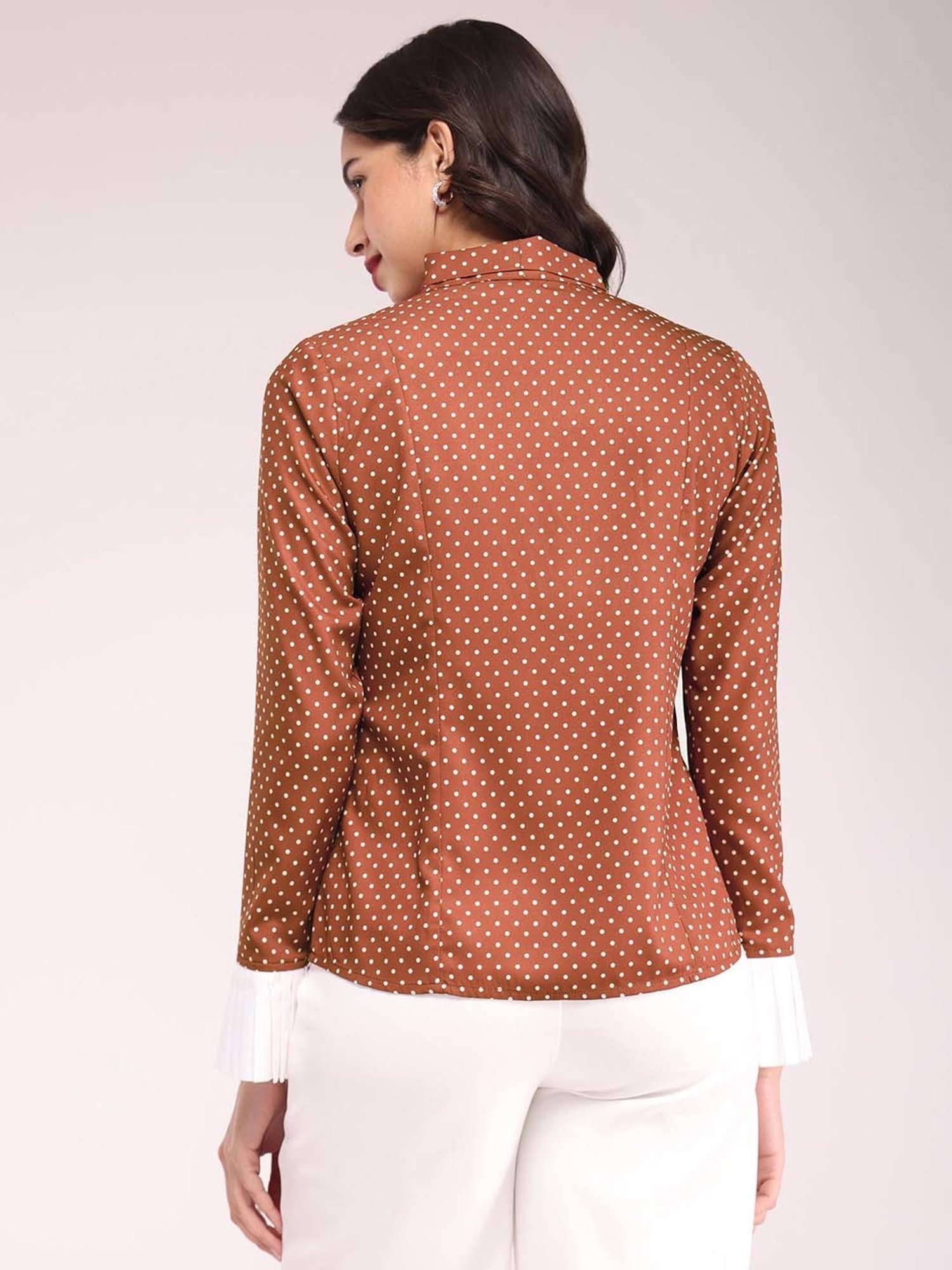 Fablestreet Brown Polka Dots Top