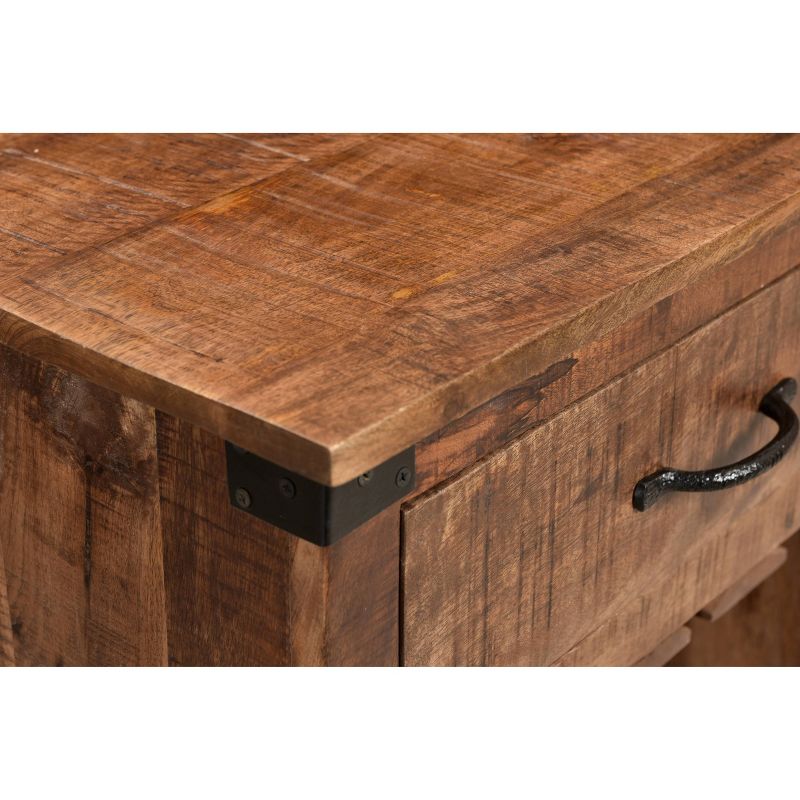 Aberdeen 1 Door and 2 Drawer Wine Cabinet Brown - Treasure Trove Accents