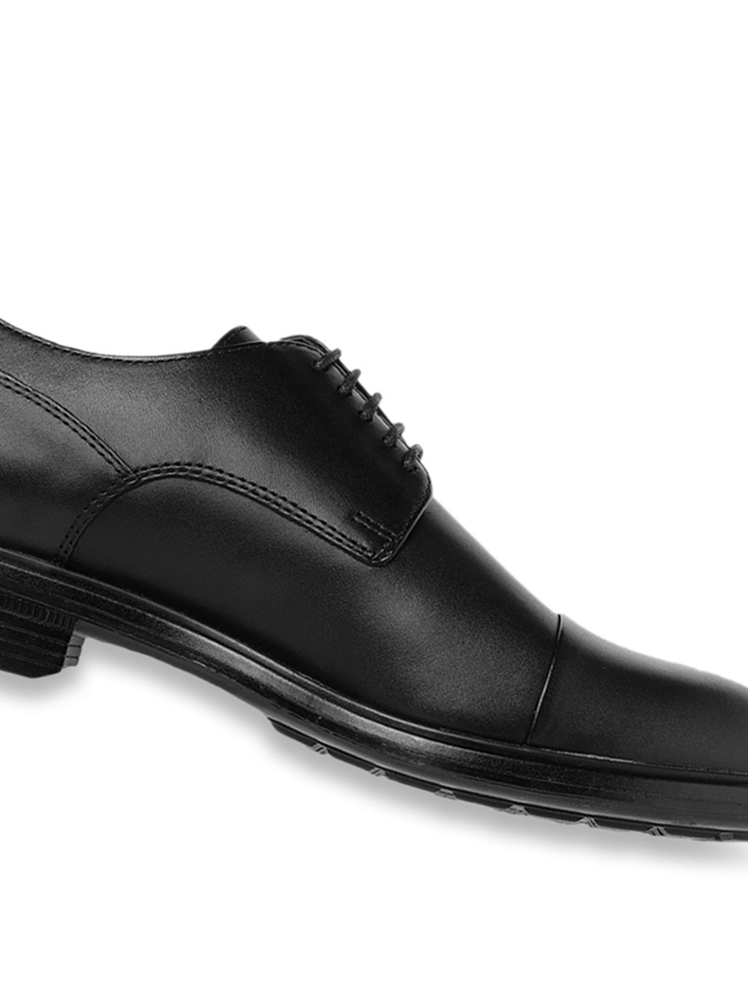 Geox Men's U Walk Pleasure Black Leather Derby Shoes