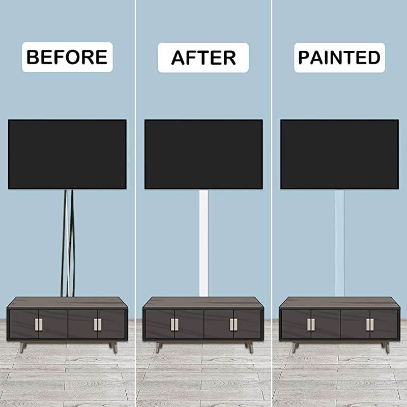 Cord Cover Concealer 628 inch Long Cable Raceway Channel Paintable Wire Hider for Wall Mounted 4 X L 157 in X W138 in X H078in