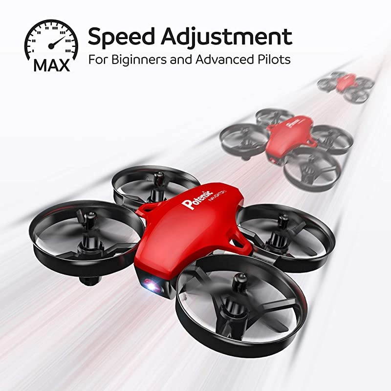 Mini Drone  Upgraded A20 RC Nano Quadcopter 24G 6 Axis Altitude Hold Headless Mode Safe and Stable Flight Extra Batteries and Remote Control Aircraft Mini Drone for Beginners amp Kids Red