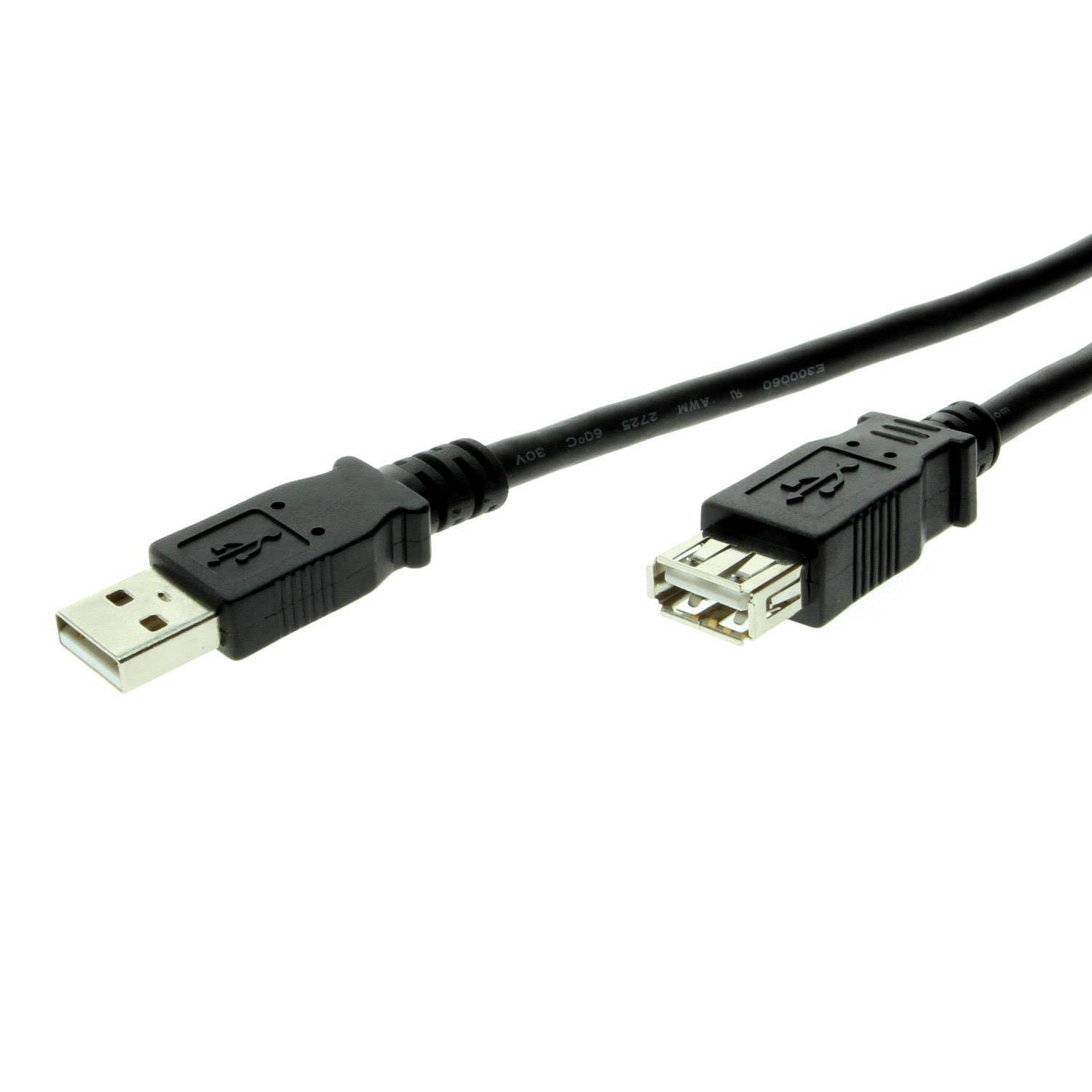 USBGear Pro-Series USB 2.0 Hi-Speed A to A Extension Cable 6ft. Black