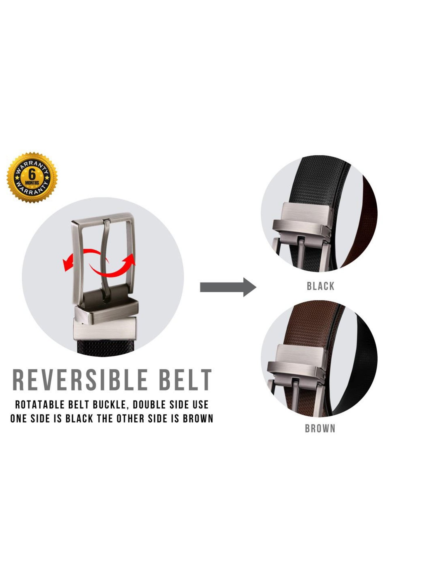 SCHARF Reversible Vegan Leather Belt's for Men