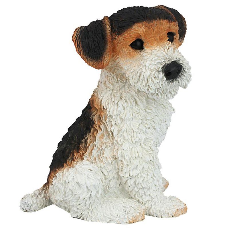 Design Toscano Fox Terrier Puppy Dog Statue - White
