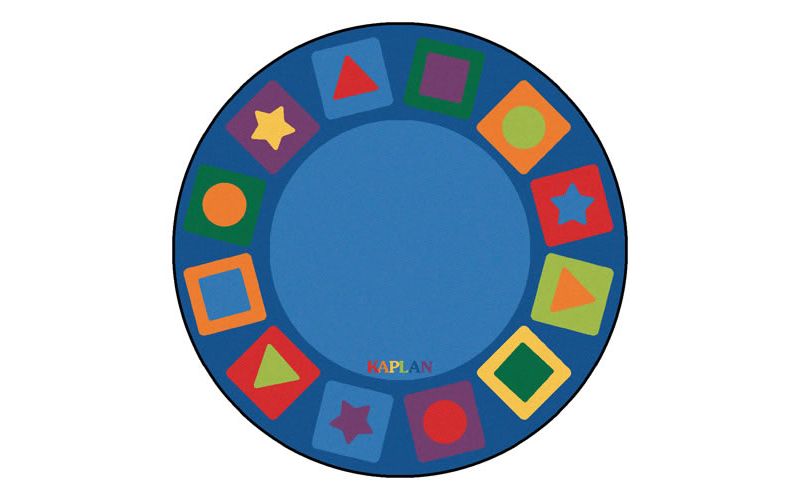 6' Circle Woven Shapes Area Rug Blue - Carpets For Kids