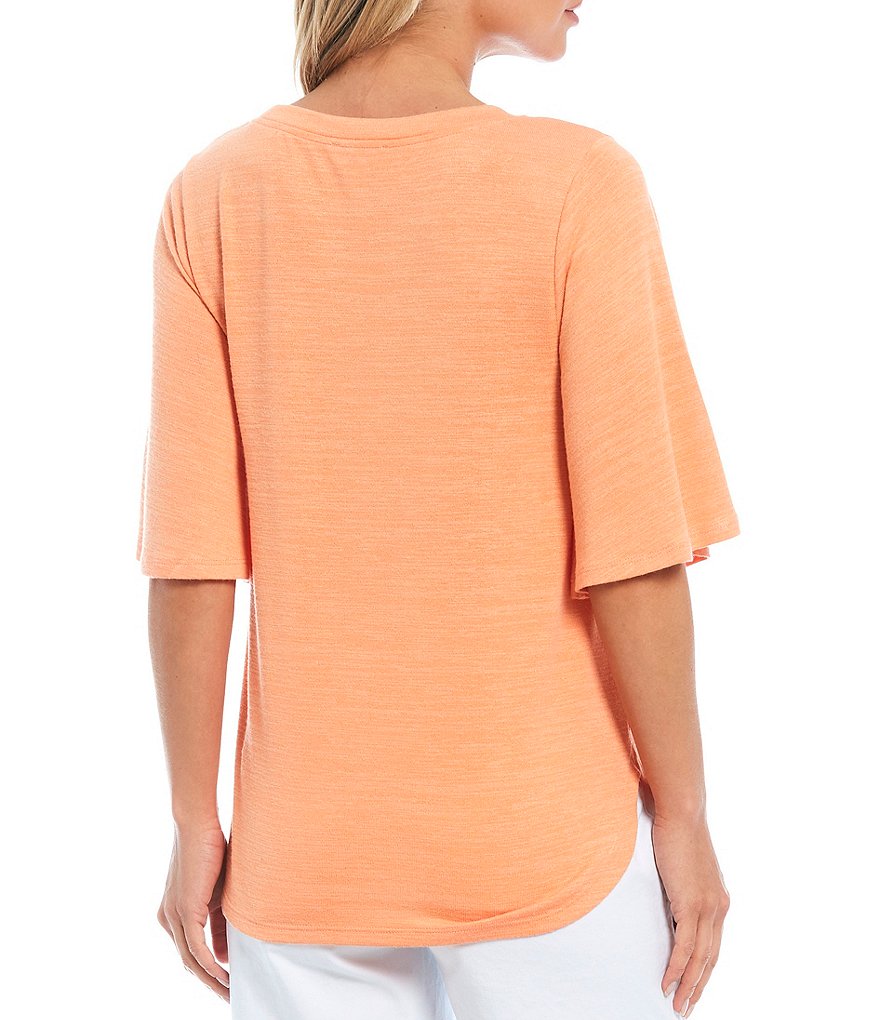 Westbound Petite Size Flounce Short Sleeve Top