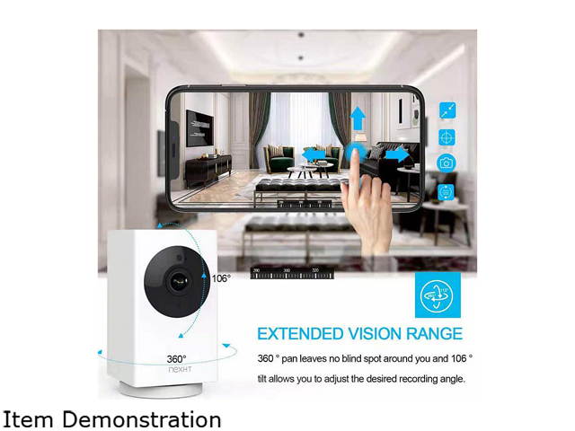 Inland NexHT 2 Pack Smart Wireless 1080p Security Cam 360/Night Vision Two Way Audio/Cloud Storage/Auto Track