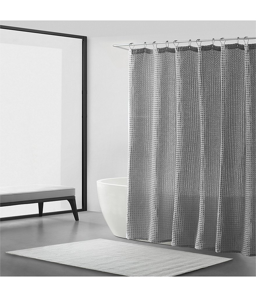 Vera Wang Marled Waffle Shower Curtain