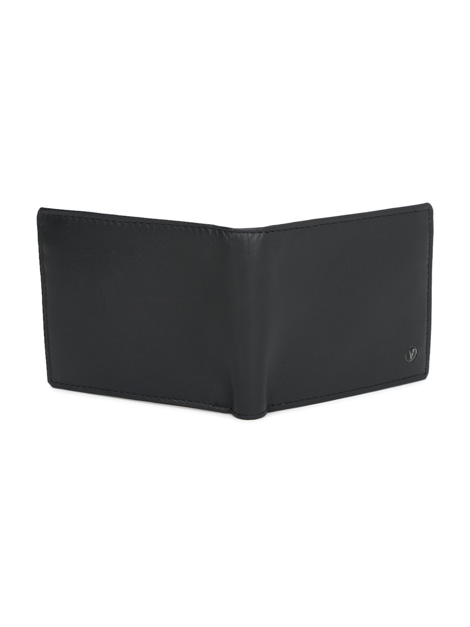 Van Heusen Black Leather Bi-Fold Wallet for Men