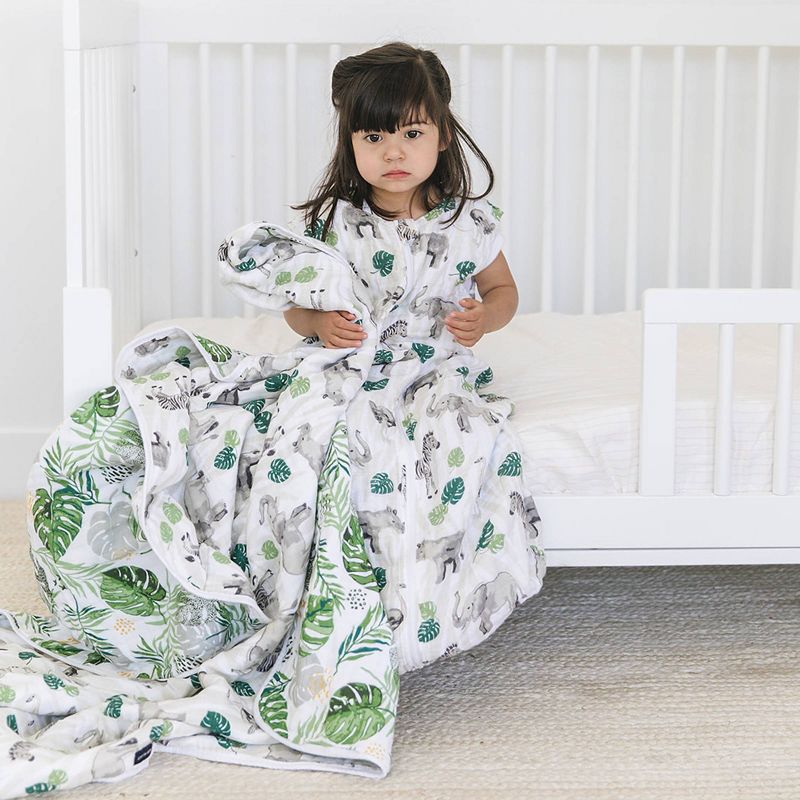Bebe au Lait Muslin Snuggle Blanket Rainforest - Jungle