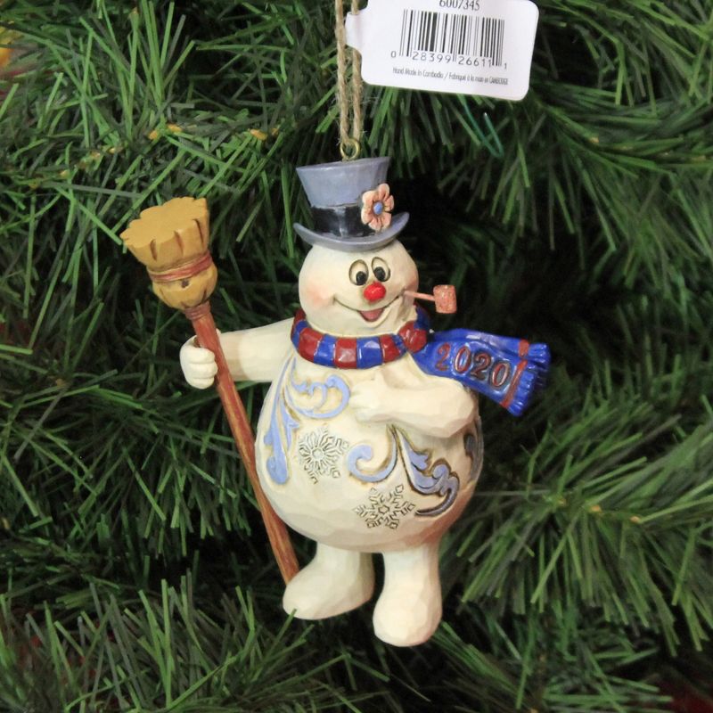 Jim Shore 4.0" Frosty With Broom 2020 Ornament Frosty The Snowman Dated  -  Tree Ornaments