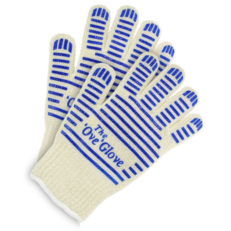 2pk Oven Mitt White/Blue - The 'Ove' Glove