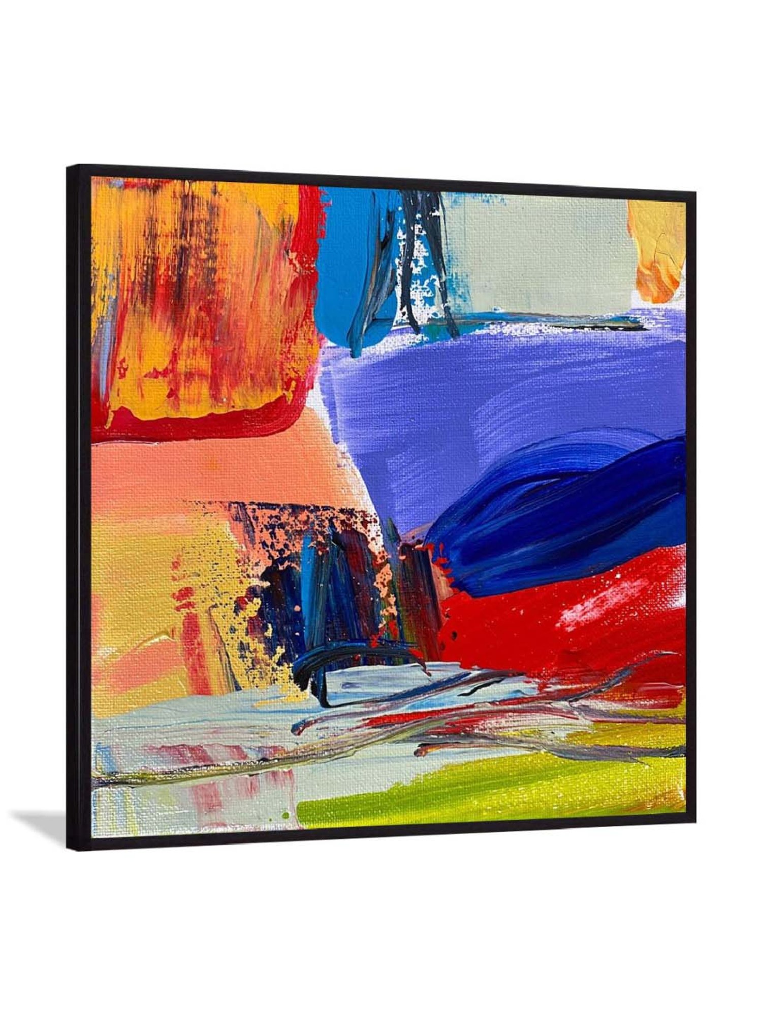 ARTE'VENUE Joyful Modernist Multicolor Canvas Wall Arts - Set of 2 (11 X 11 inch Each)