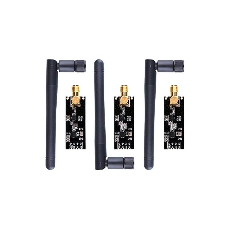3pcs Wireless Transceiver Module 24G 1100m NRF24L01+PA+LNA in Antistatic Foam for ArduinoIDE Compatible with Antenna LKY67