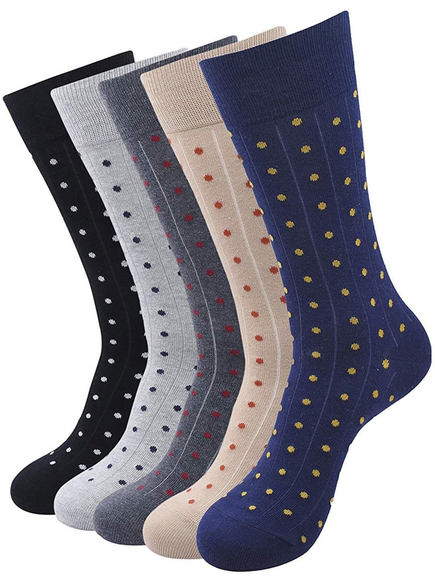 Balenzia Multicolor Free Size Polka Dot Socks - Pack of 5