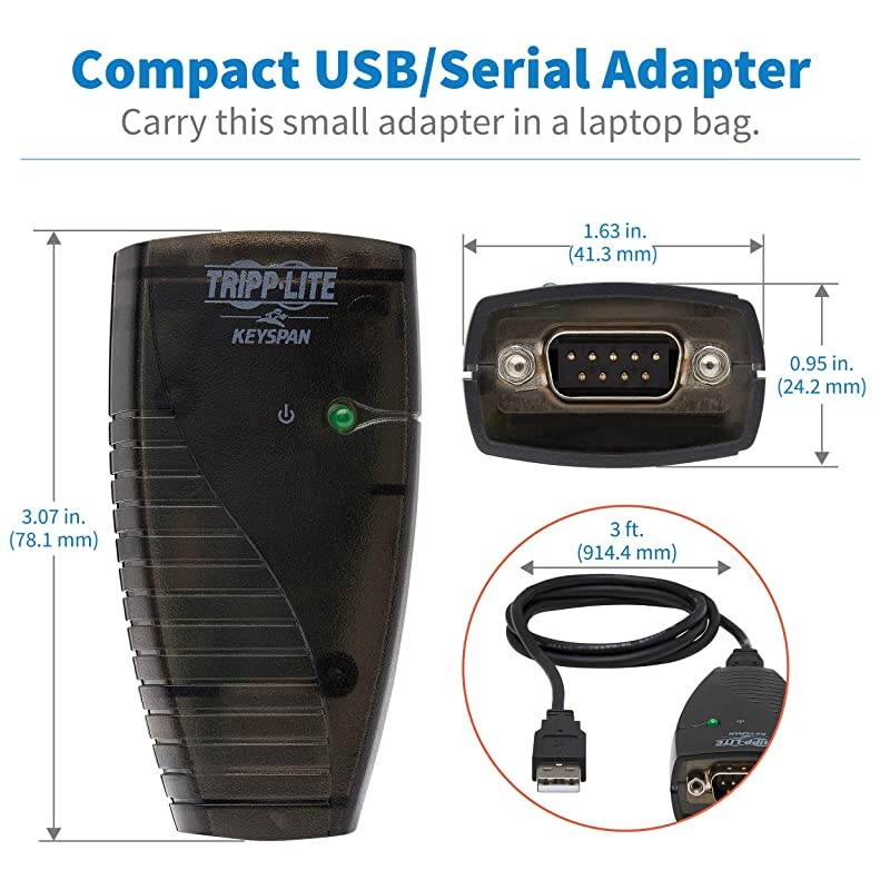 Keyspan High-Speed USB to Serial Adapter, PC & Mac (USA-19HS)