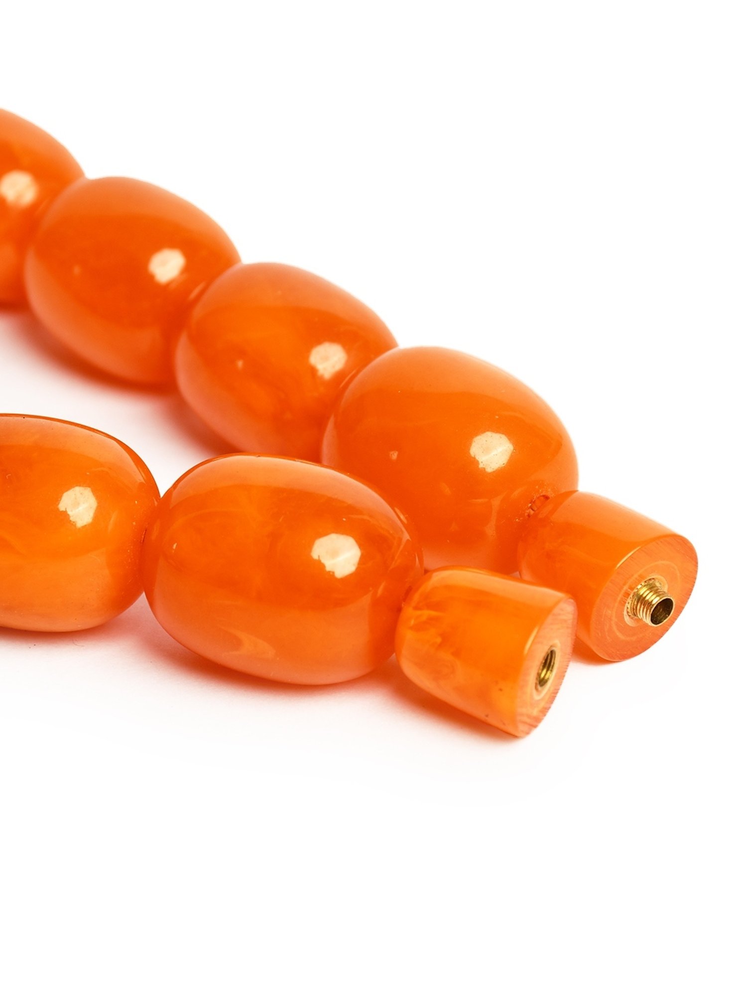 Imli Street Resin Orange Beaded Necklace