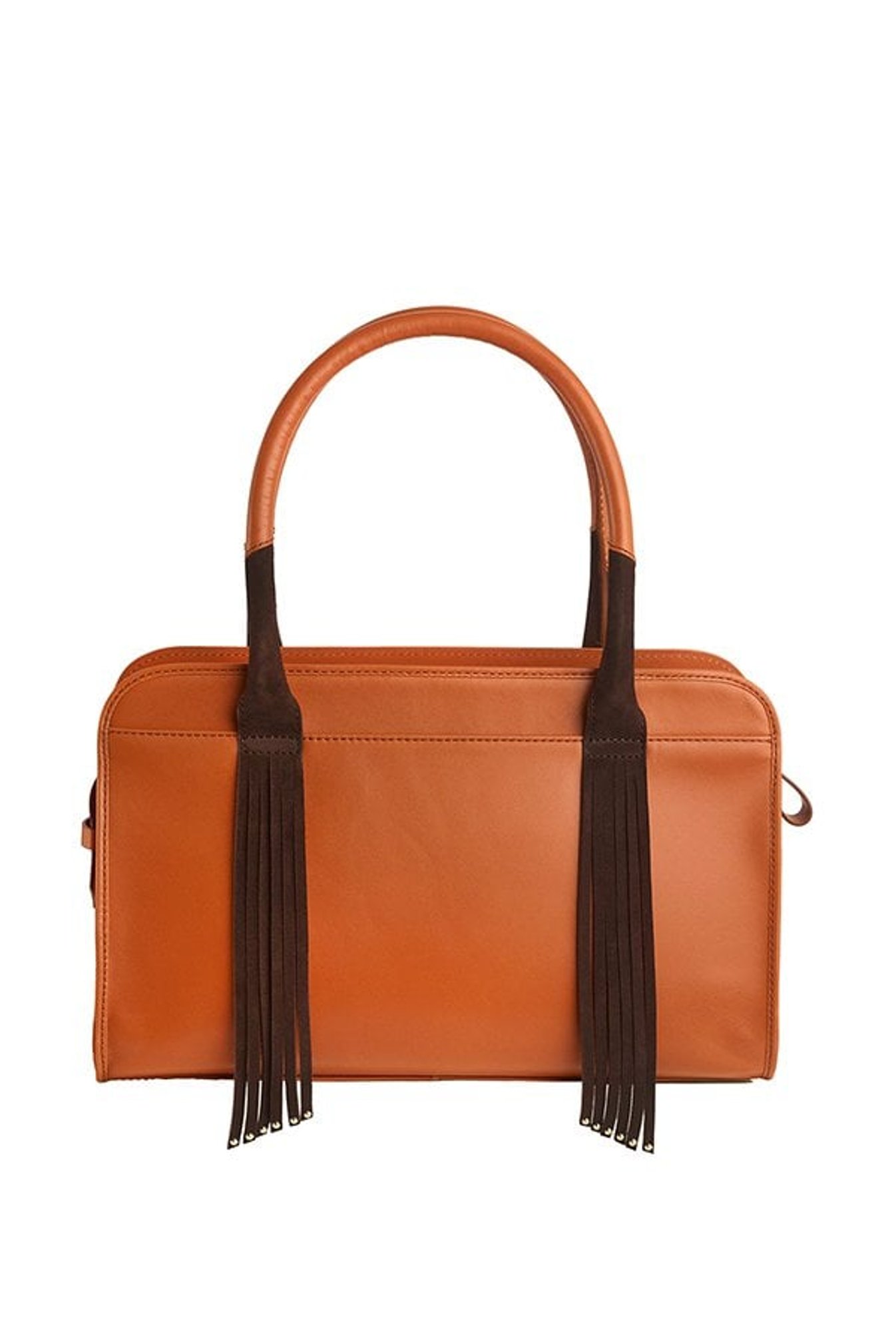 Tohl Rp1 Tamara Tan & Brown Fringed Leather Handbag