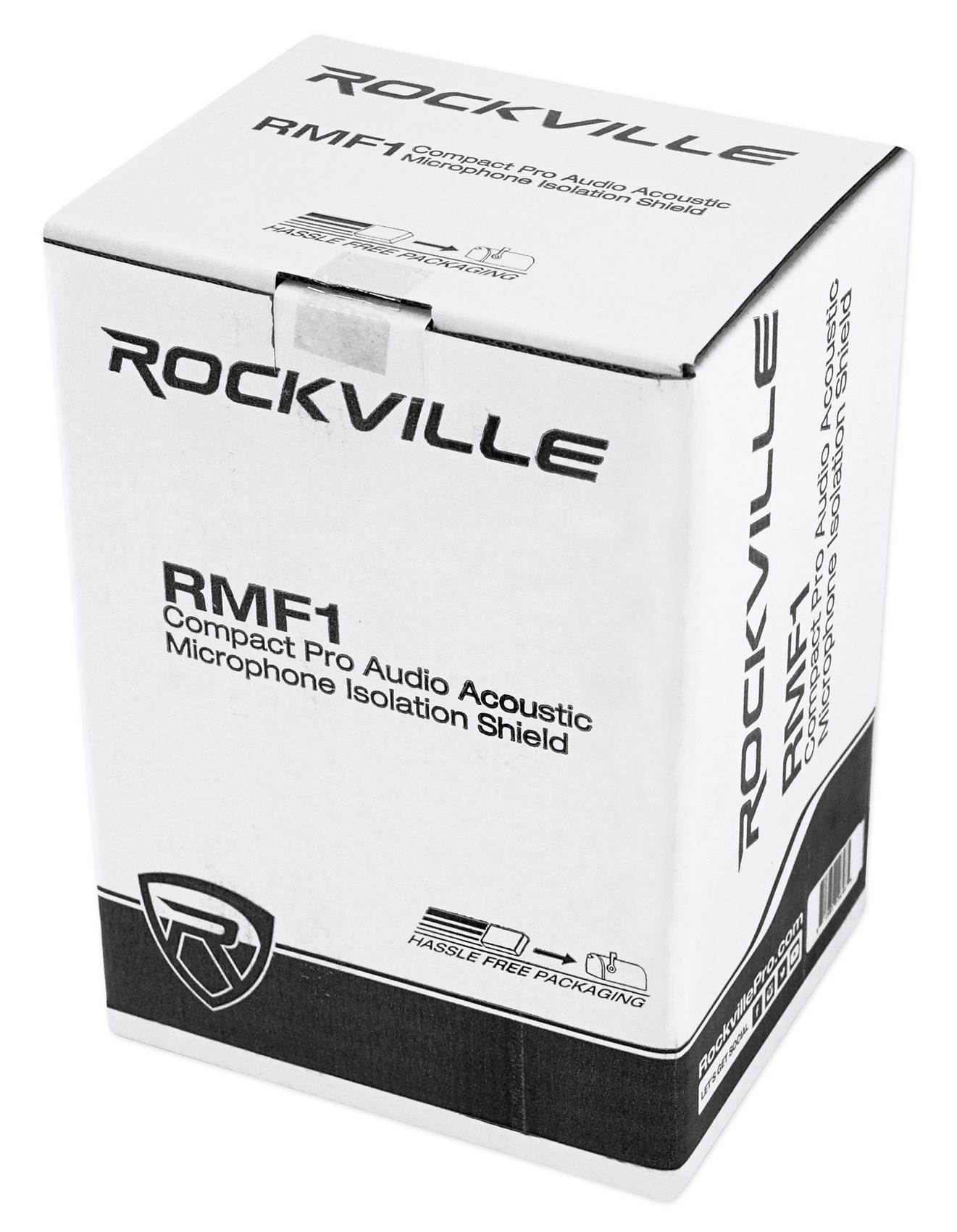 2) Rockville DPM8W 8" 600w Active Studio Monitors+Stands+Headphones+Mic+Shield