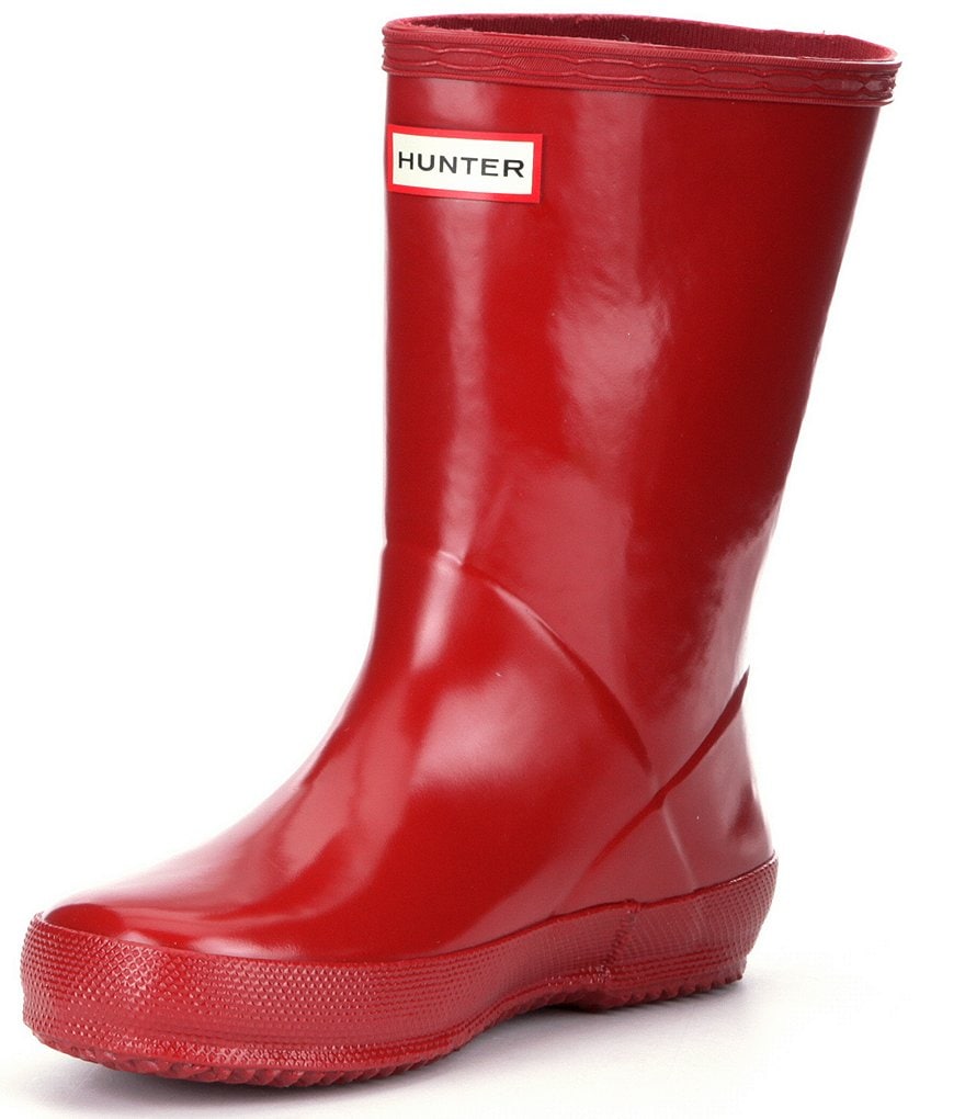 Hunter First Gloss Kids' Waterproof Rain Boots (Infant)