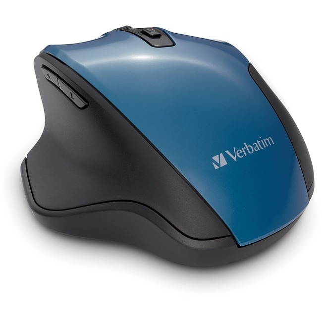 Verbatim Silent Ergonomic Wireless Blue LED Mouse Dark Teal 70244