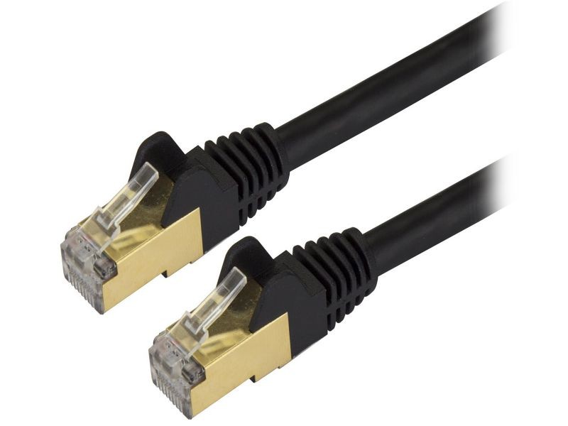 StarTech C6ASPAT6BK StarTech.com Cat6a Shielded Patch Cable - 6 ft. - Black - Snagless RJ45 Cable - Ethernet Cord - Cat 6a Cable