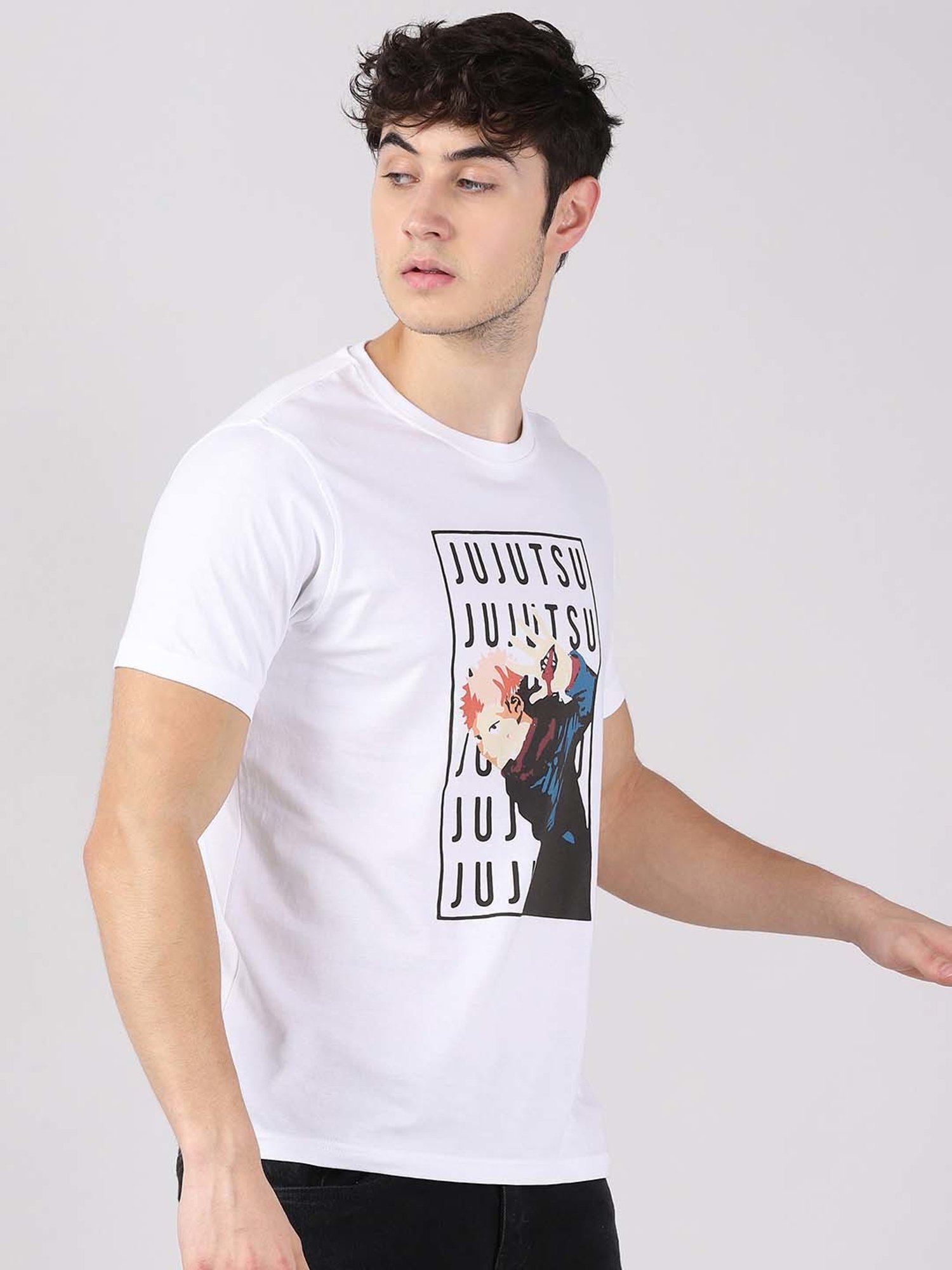 Bushirt White Cotton Crew T-Shirt