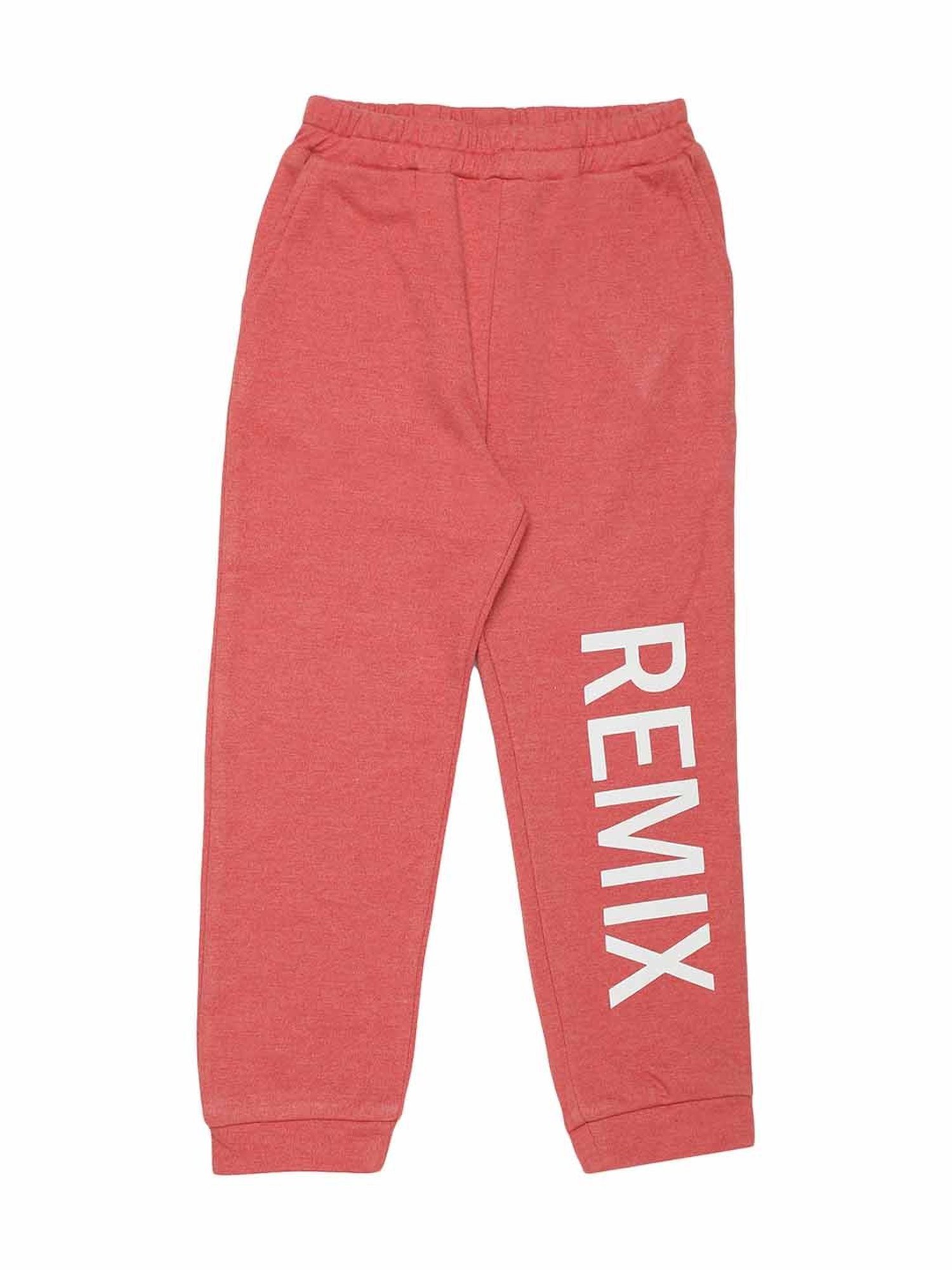 Mystere Paris Kids Orange Cotton Printed Joggers