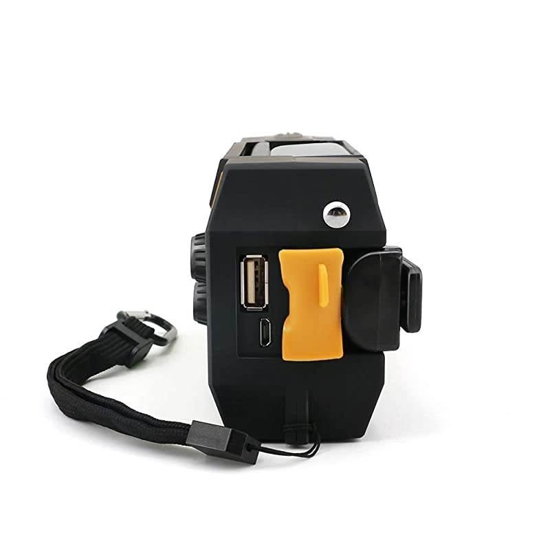 Solar Radio Hand Crank Portable Radio NOAA Weather Radio for Household and Outdoor Emergency with AMFM LED Flashlight Reading Lamp 2000mAh Power Bank USB Charger and SOS SirenFlashing