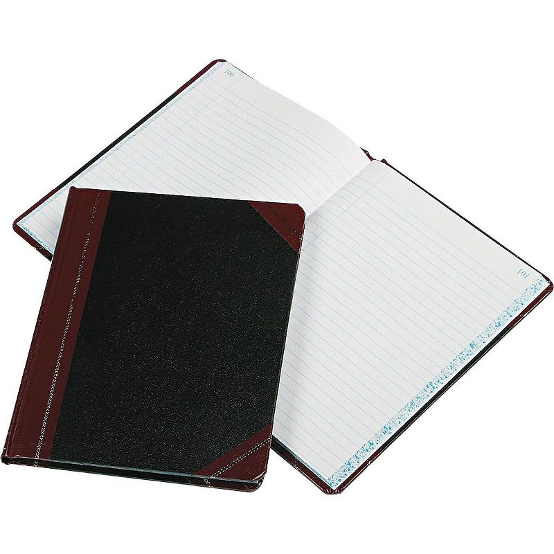 Boorum & Pease Record/Account Book Record Rule Black/Red 150 Pages 9 5/8 x 7 5/8 38150R
