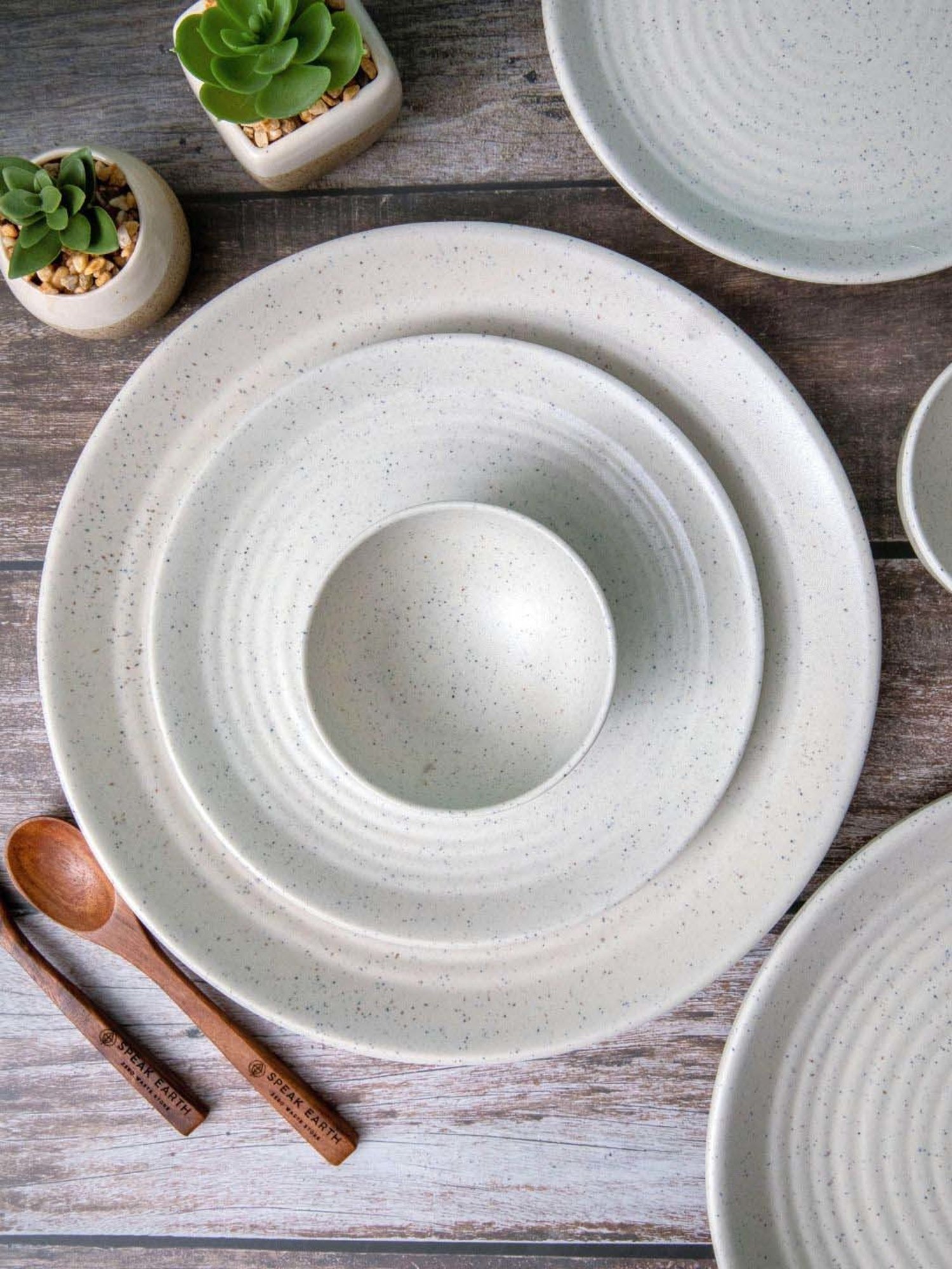 Goodhomes White Melamine Dinner Set