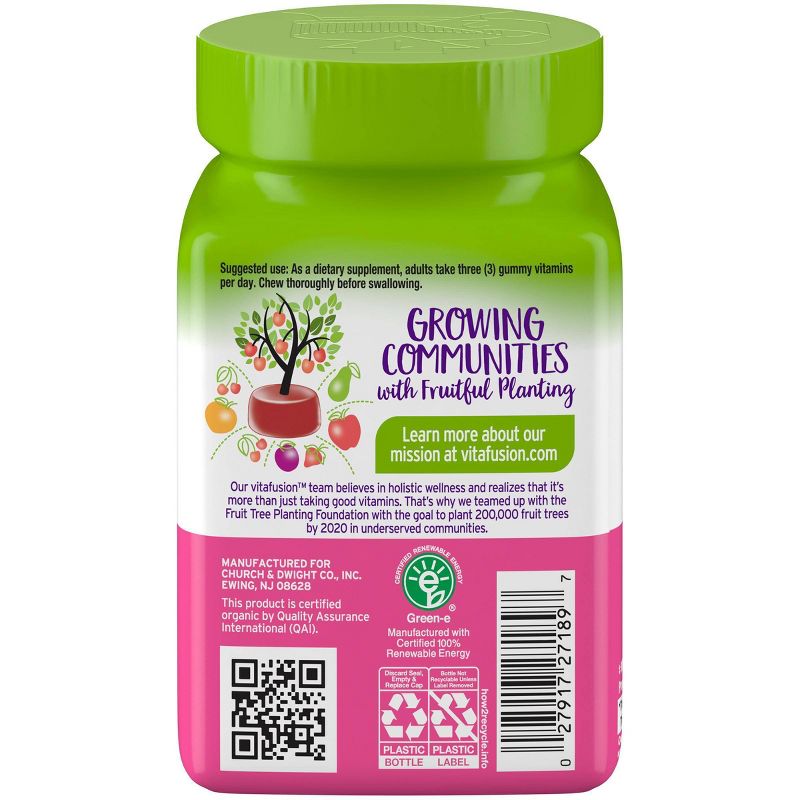 Vitafusion Organic Prenatal Multivitamin Gummies - Ripe Raspberry - 60ct