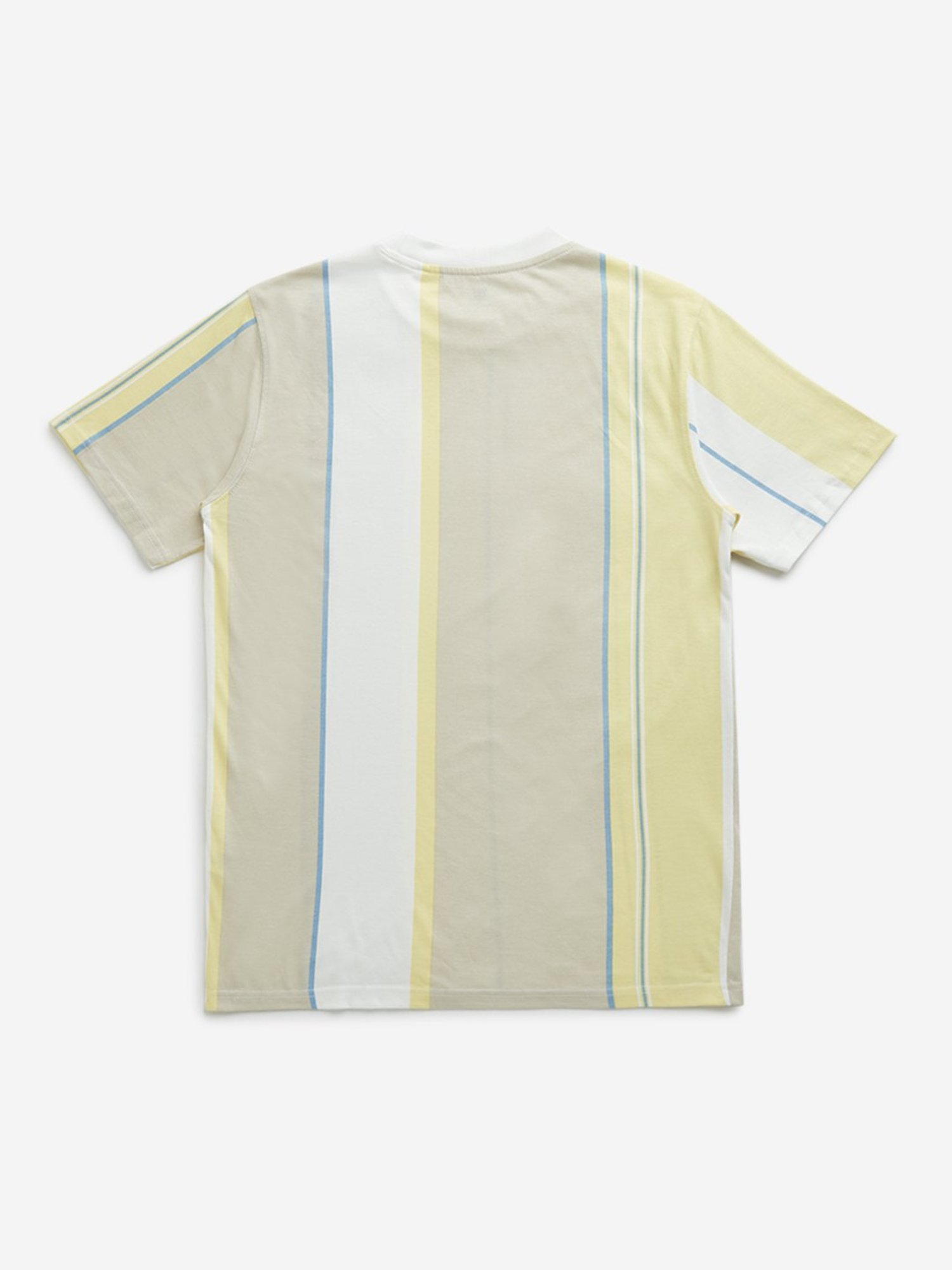 Y&F Kids by Westside Yellow Striped Design T-Shirt