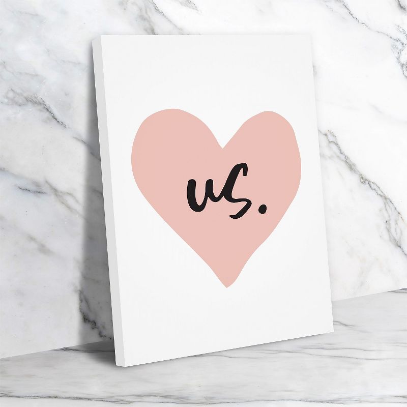 Americanflat Relax Pink by Word Up Creative Wall Art Canvas - 11" x 14"