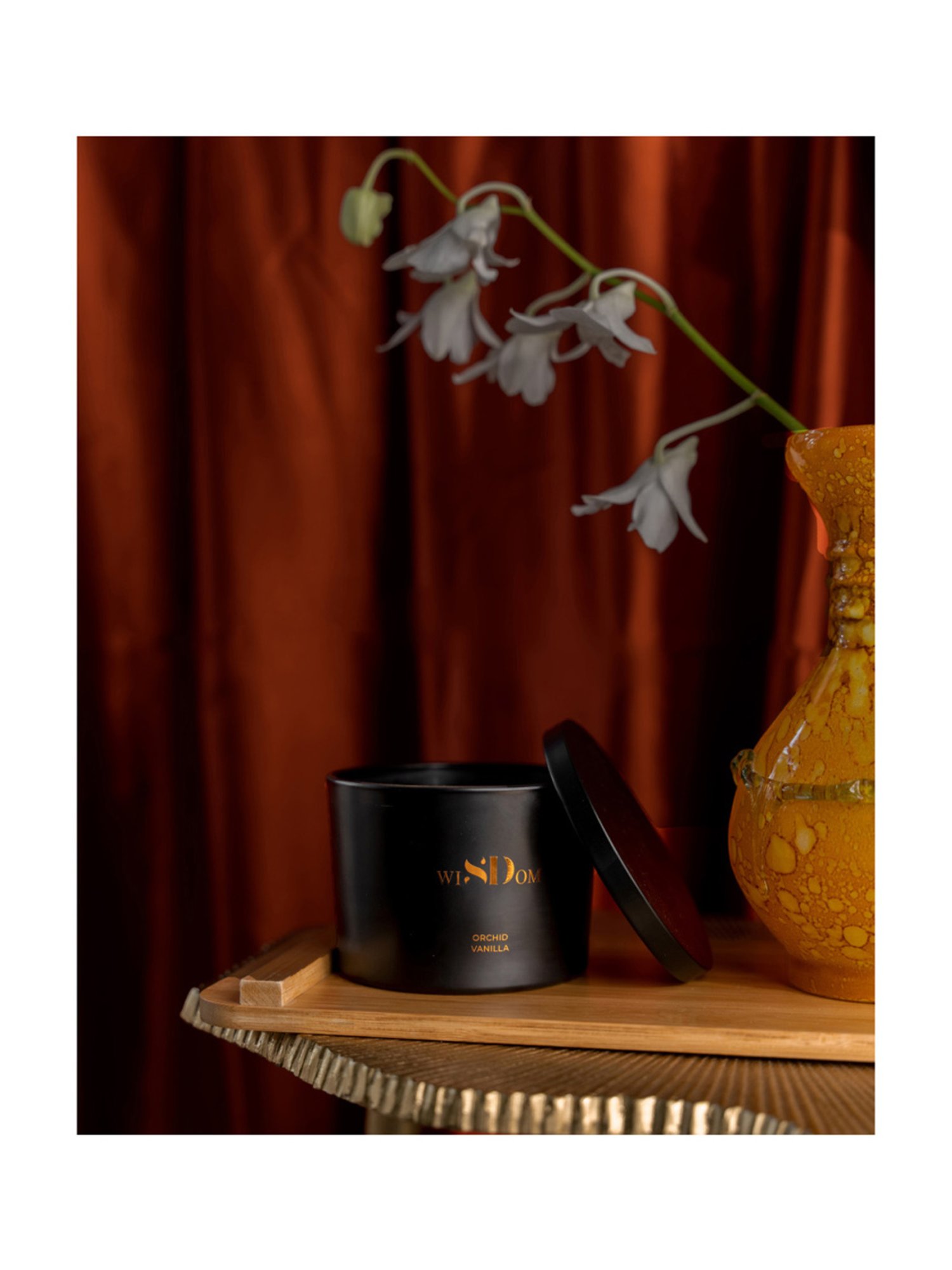 wiSDom by Sheetal Desai Orchid & Vanilla Luxury Scented Candle - Set of 1