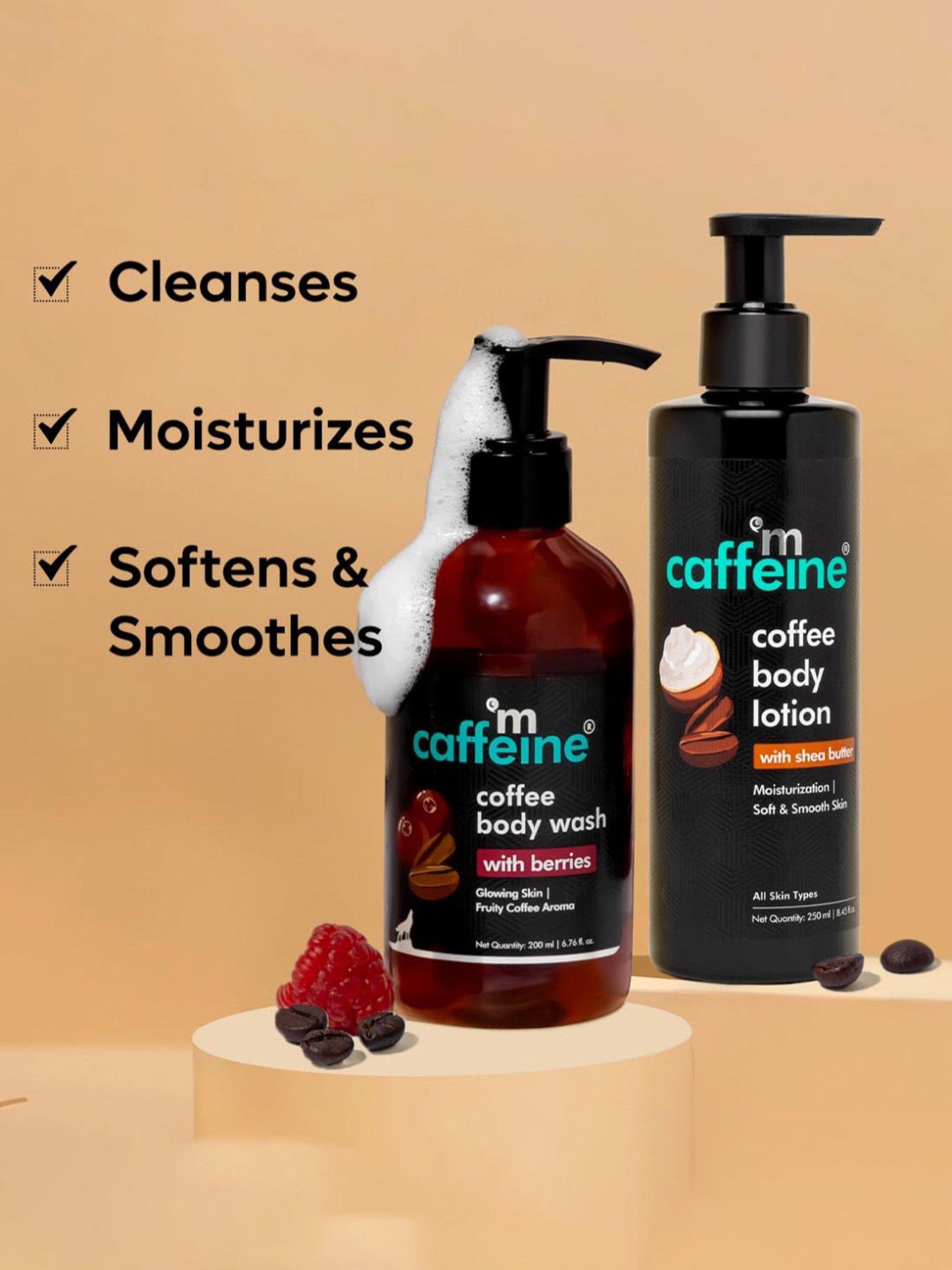 mCaffeine Coffee Body Wash & Body Lotion Combo