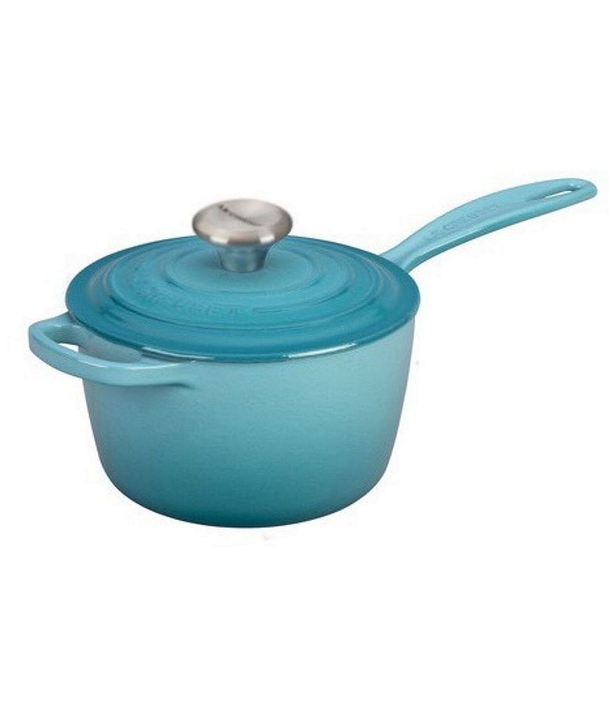 Le Creuset Signature 1.75-Quart Enameled Cast Iron Saucepan with Stainless Steel Knob