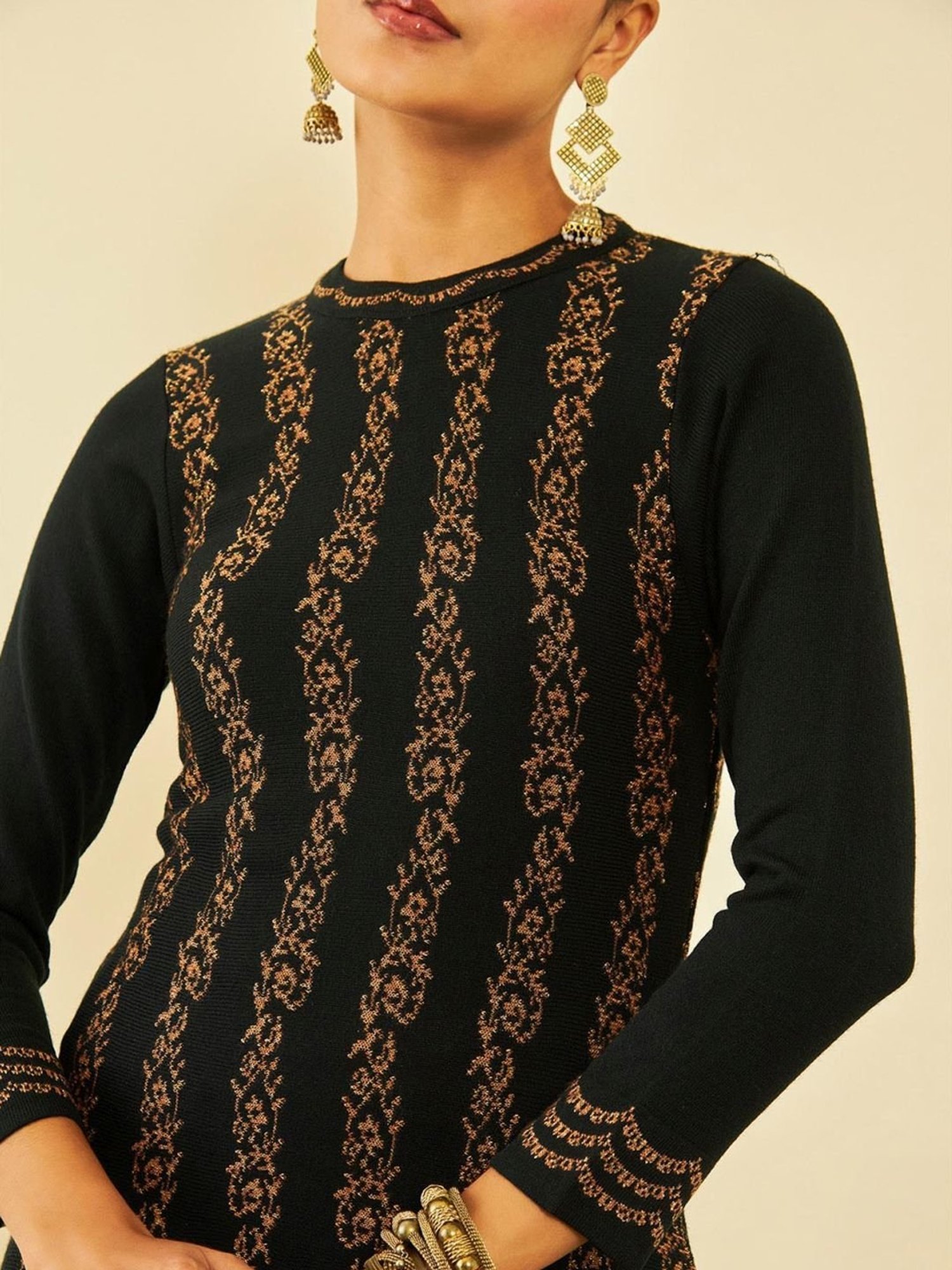 Saffron Threads Red Ethnic Dresses