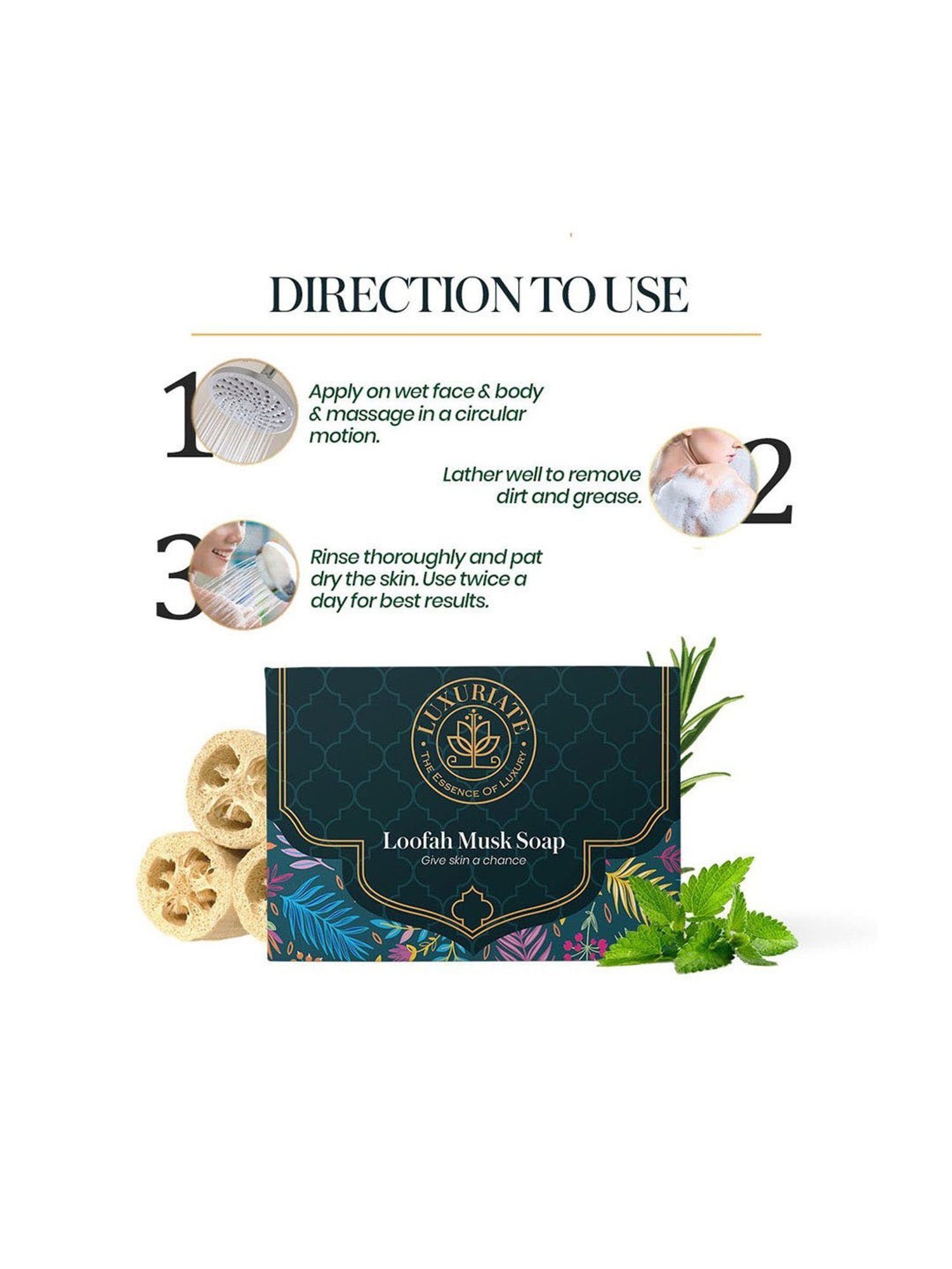 Luxuriate Loofah Mask Soap - 125 gm