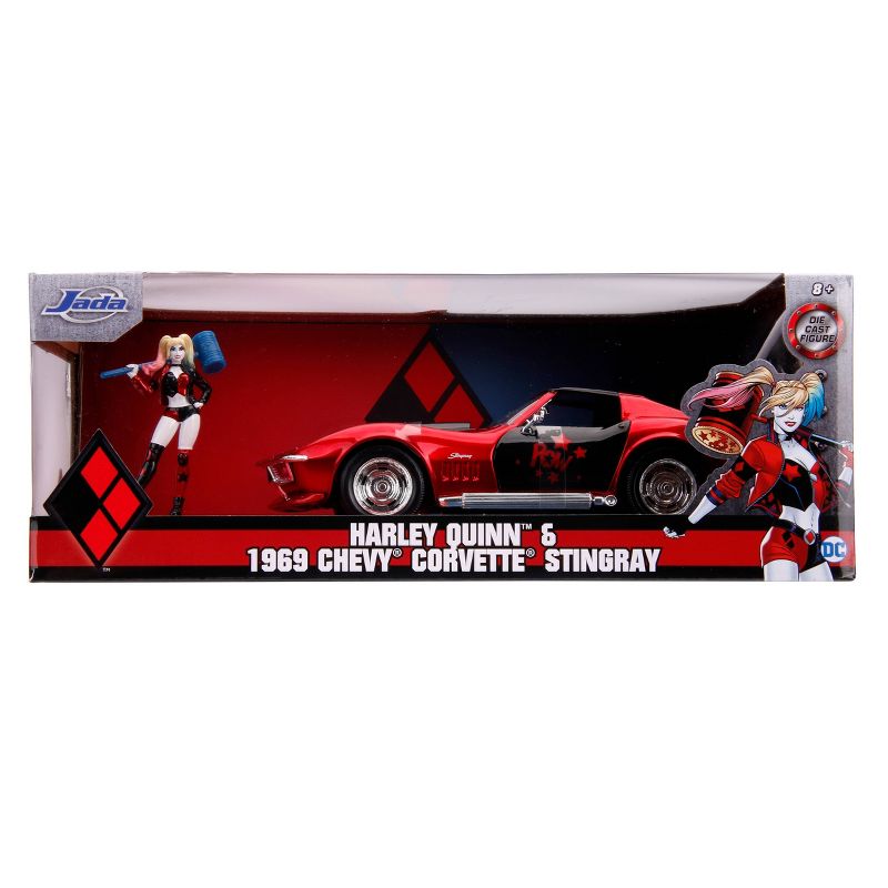 Jada Toys Hollywood Rides 1:24 Scale - '69 Stingray w/ Harley Quinn