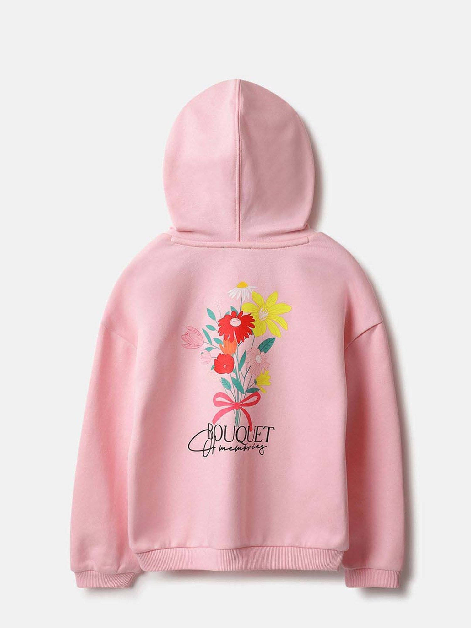 United Colors of Benetton Girls Pink Solid Full Sleeves Sweatshirts