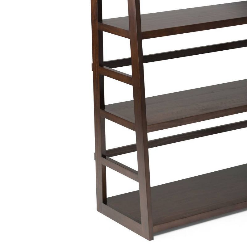 72"x36" Normandy Wide Ladder Shelf Bookshelf Brown - WyndenHall
