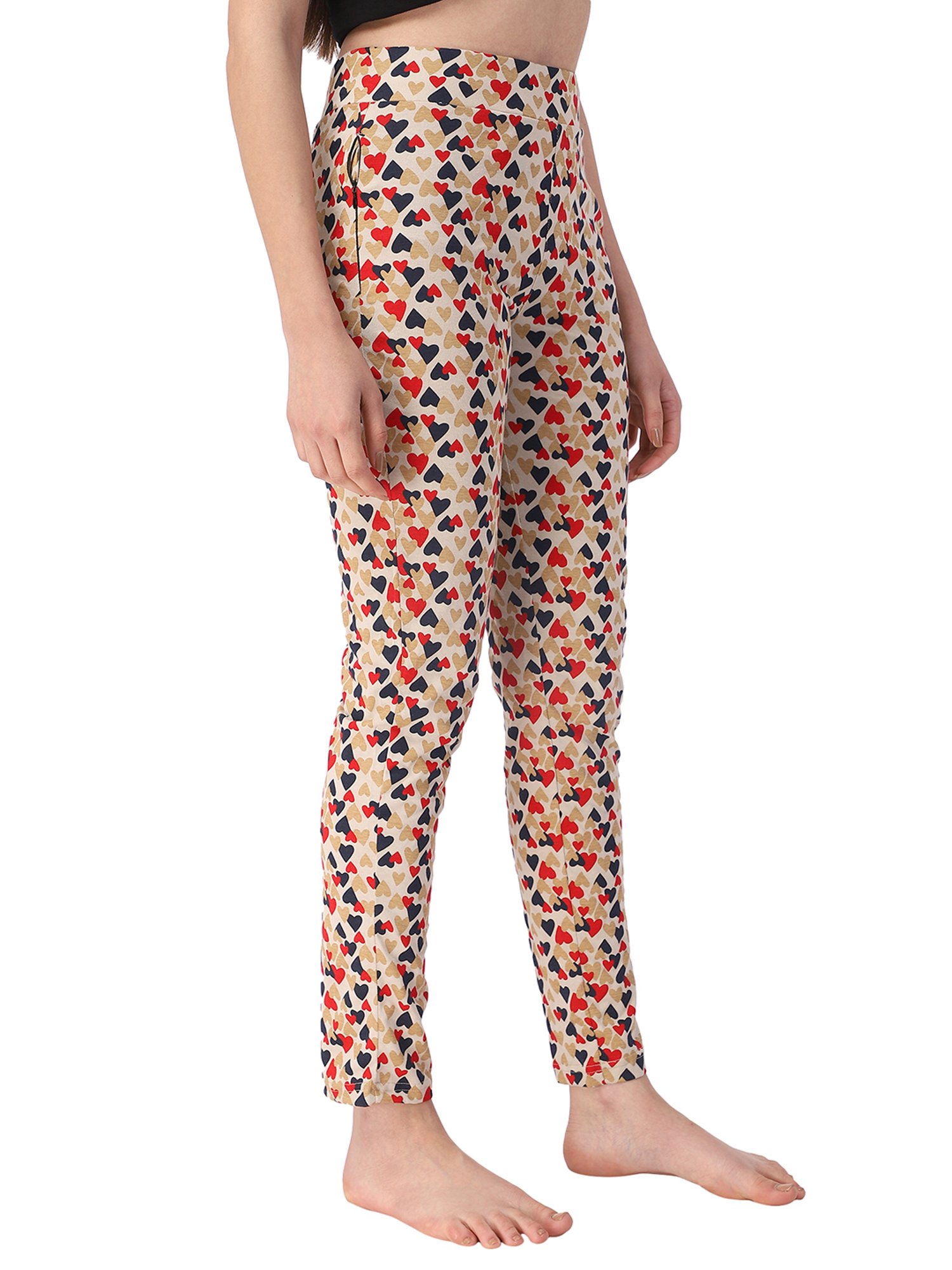 Proteens Beige Printed Pyjamas