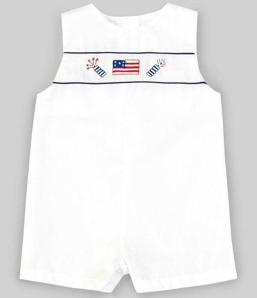Petit Ami Baby Boys 3-24 Months Americana Fireworks Checked Jon Jon Shortall