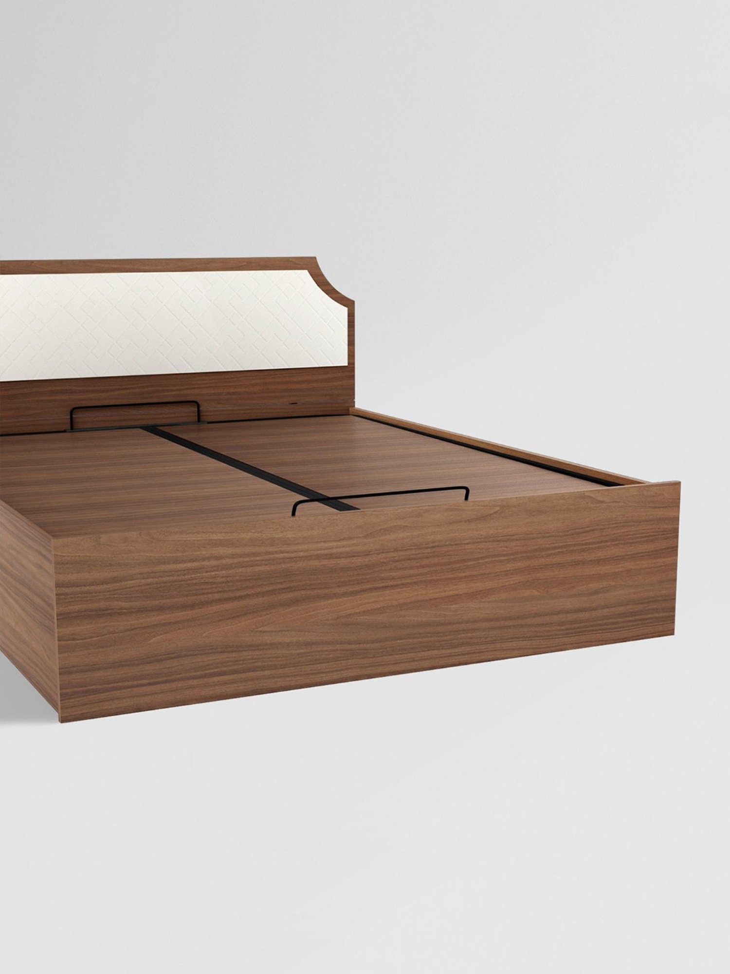Nilkamal Riva Black Engineered Wood King Size Bed with Storage